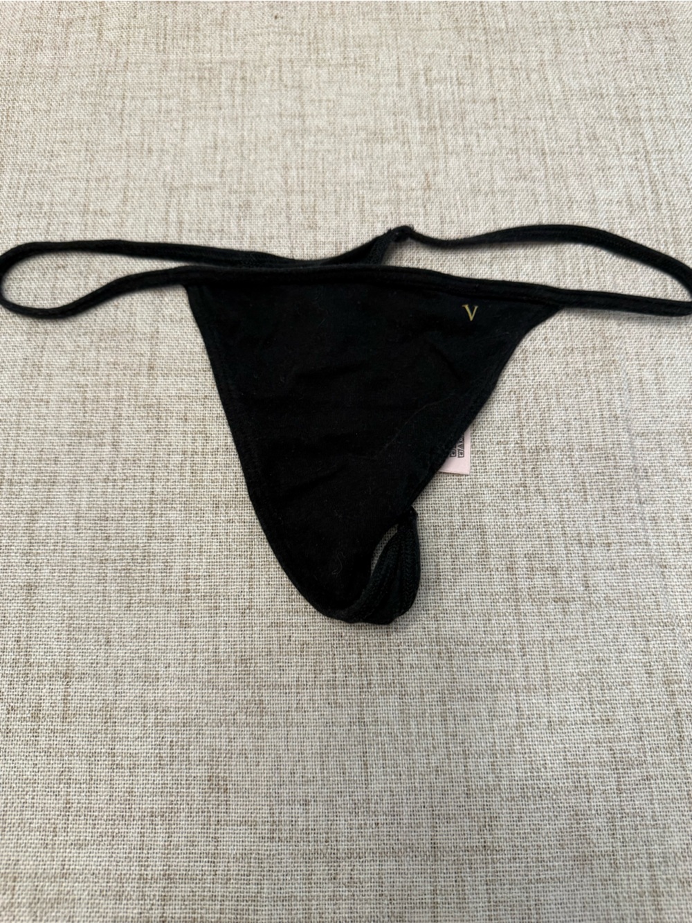 Victoria’s Secret black V string G string, thong panty underwear